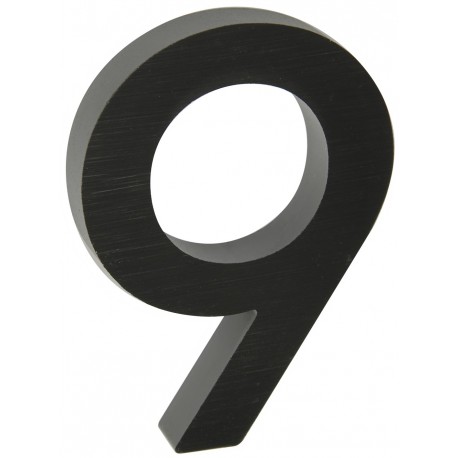 Číslo " 9 " 3D čierne 100mm