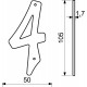 RN.105HR.4.AL.C číslo 105mm čierne "4"