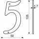 RN.105HR.5.AL.C číslo 105mm čierne "5"